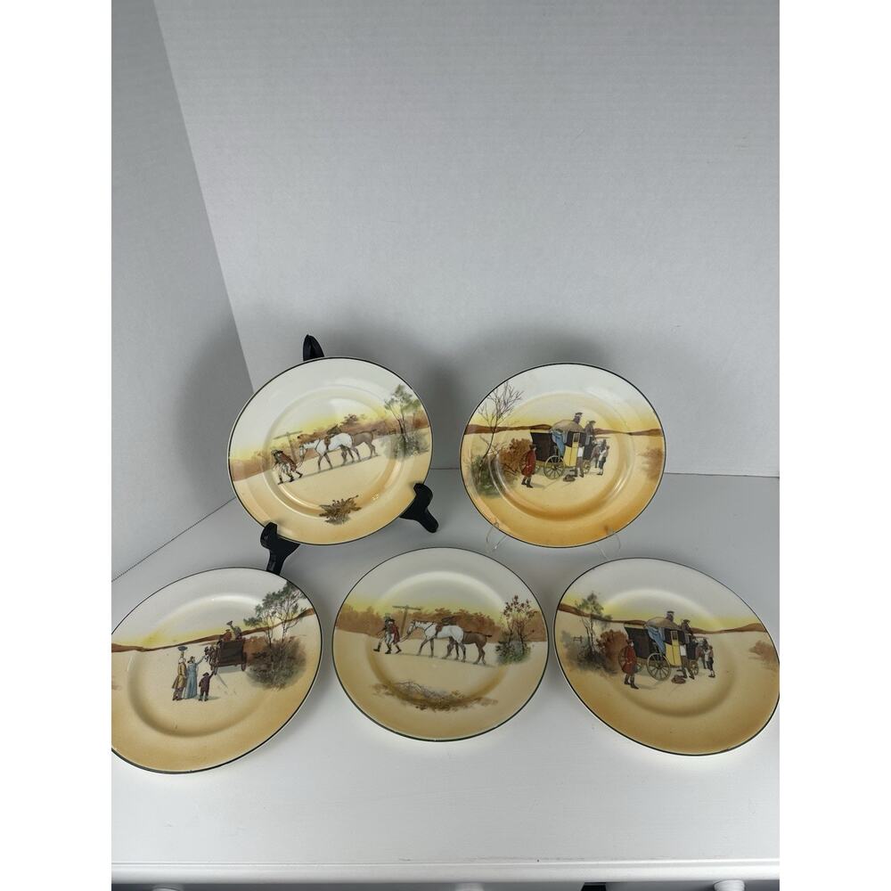Royal Doulton Coaching Days Small 8” Plate Vintage